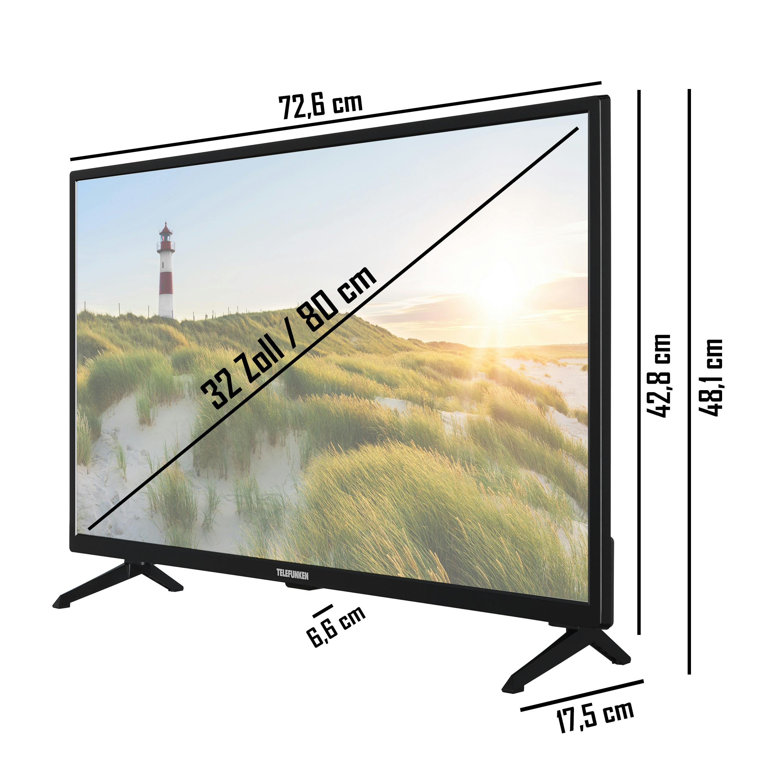 6 METRO Inkl. 32 TV HDR, (HD Ready, HD+ TELEFUNKEN Monate Zoll - Triple-Tuner) [2023] Fernseher/Smart XH32SN550S Marktplatz |