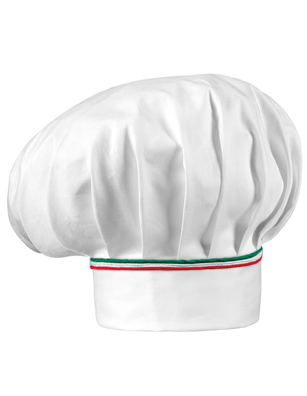 Egochef Pack de 2 Gorros de Cozinha 'Chef Hat Italy Piping' Makro