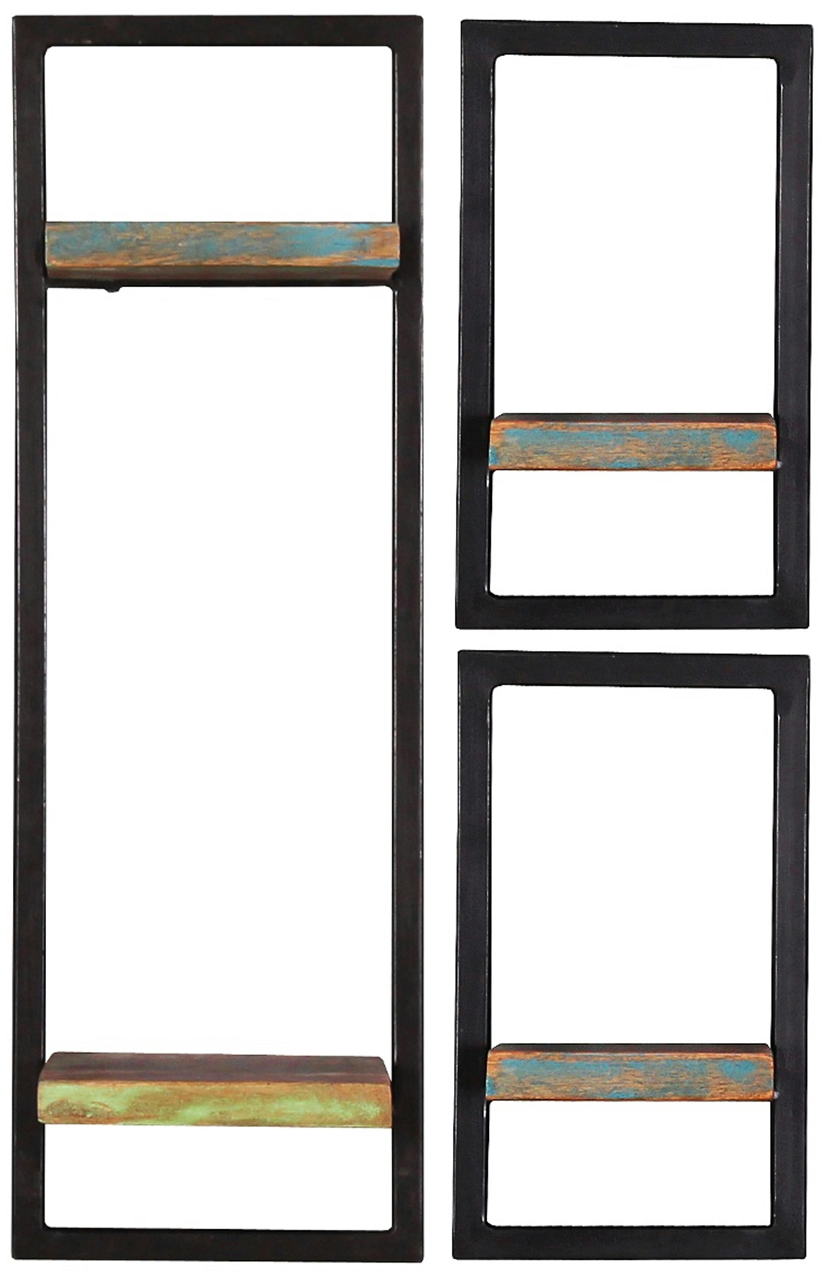 SIT Möbel Wand-Spiegel, mit Ablage, Altholz lackiert, bunt, B 68 x T 8  x H 79 cm, 09106-98, Serie RIVERBOAT