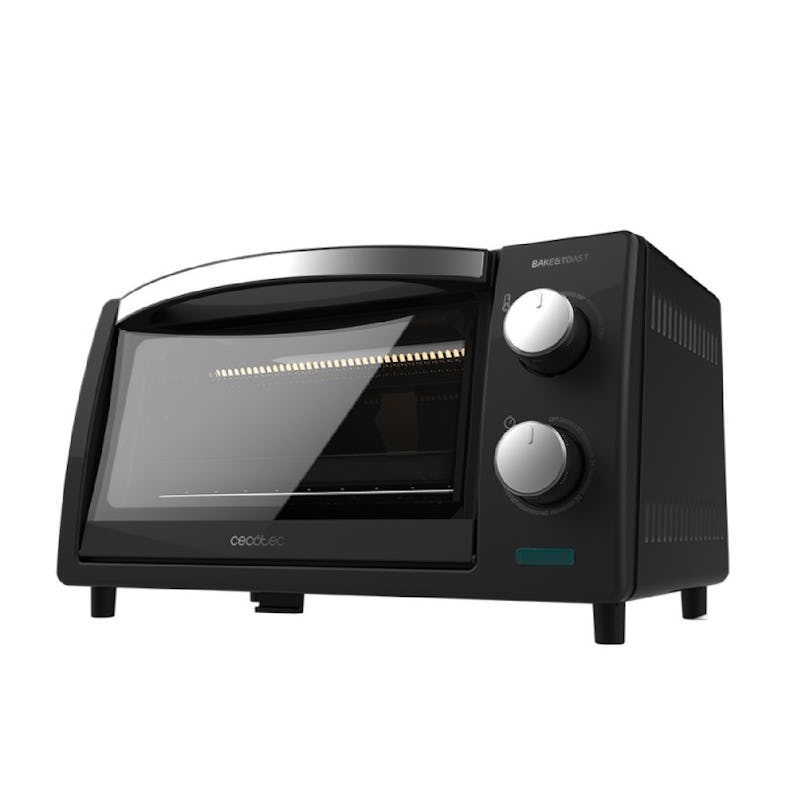 Cecotec Horno de Sobremesa Tostador 10 L Bake&Toast 1000 Black. 800 W,  Calefactores de Cuarzo, Temporizador