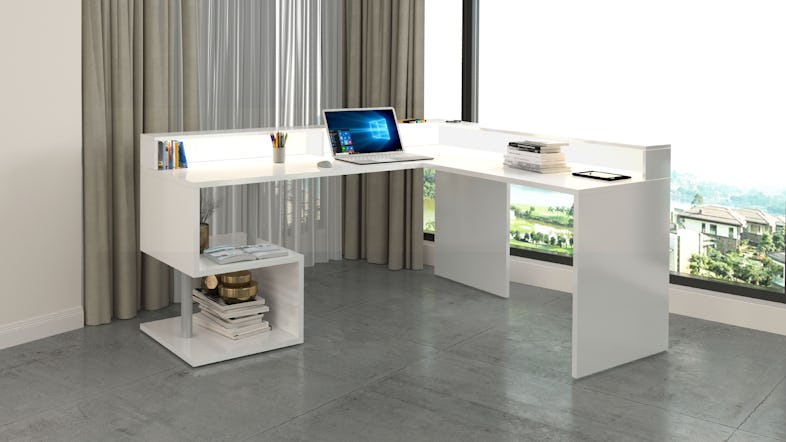 Scrivania design moderno bianco lucido - ESSE office desk 100