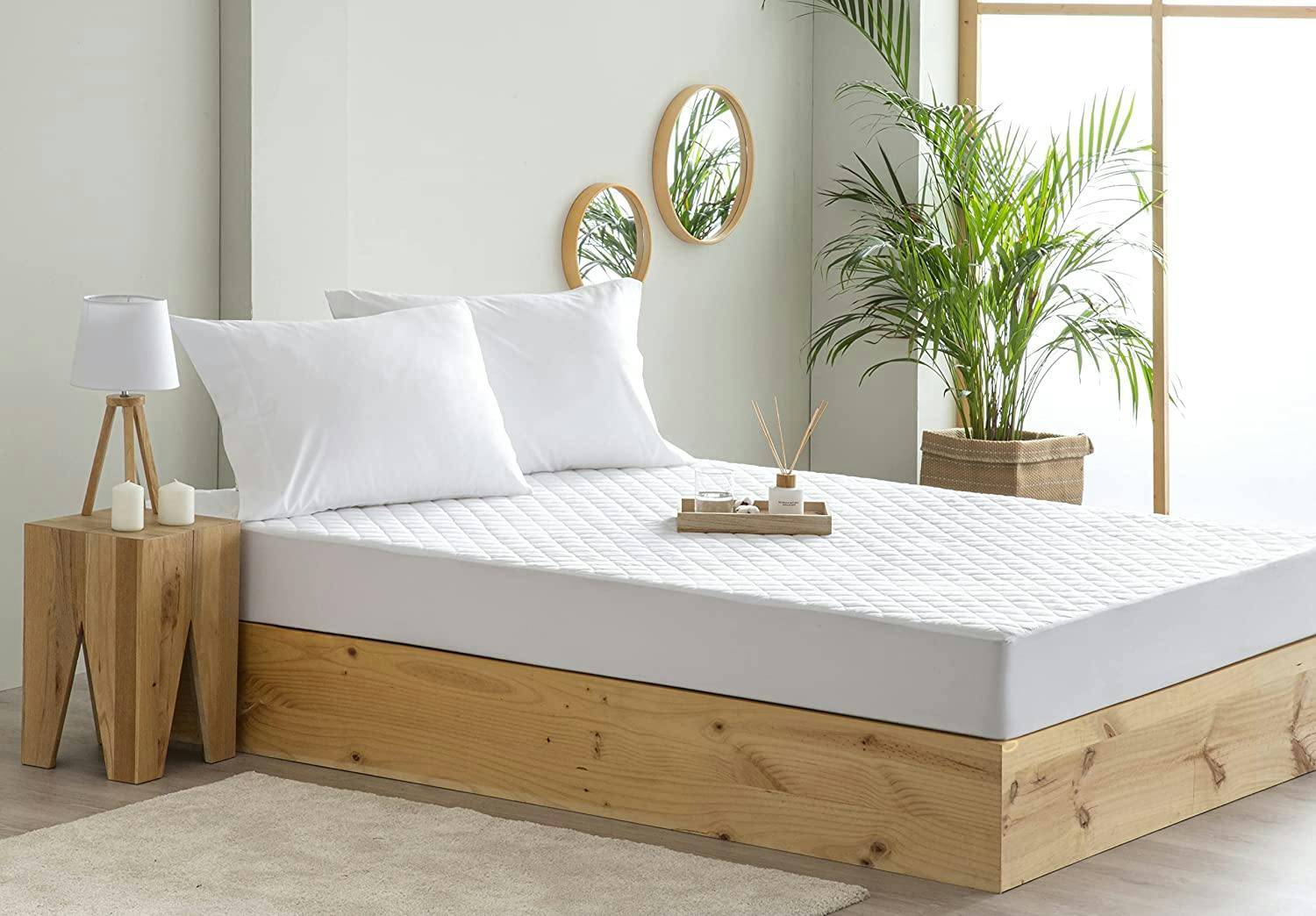 Protector colchón acolchado ajustable Impermeable, Cama 105x190/200 cm -  ITEXA