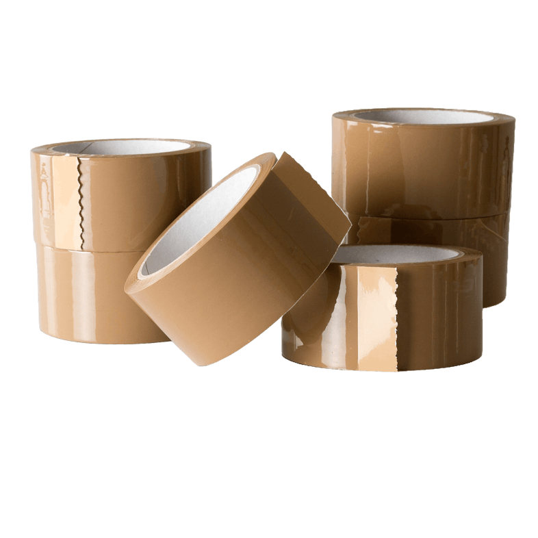 Ruban adhésif d'emballage - Marron - Très solide - 2 rouleaux
