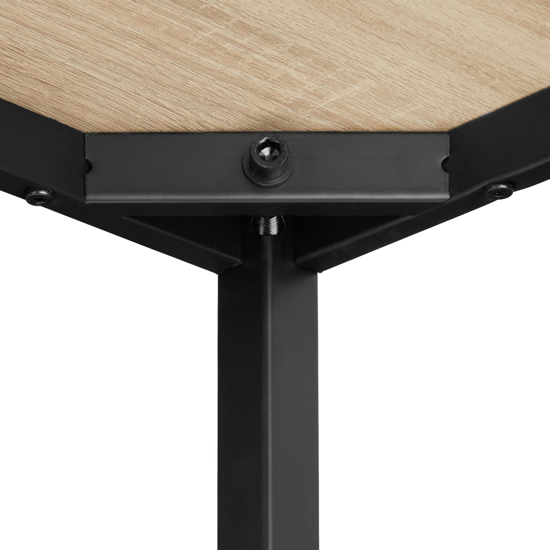 Tectake table de bureau jenkins - bois foncé industriel, rustique - 140 cm  404463 - Conforama