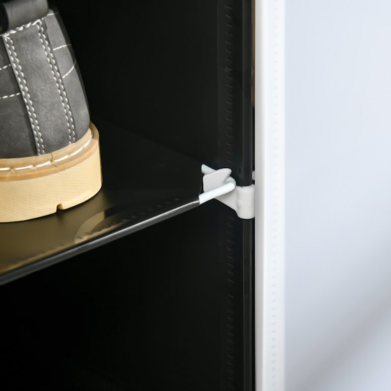 Armario Modular para Zapatos Negro/Blanco 4 compartimentos