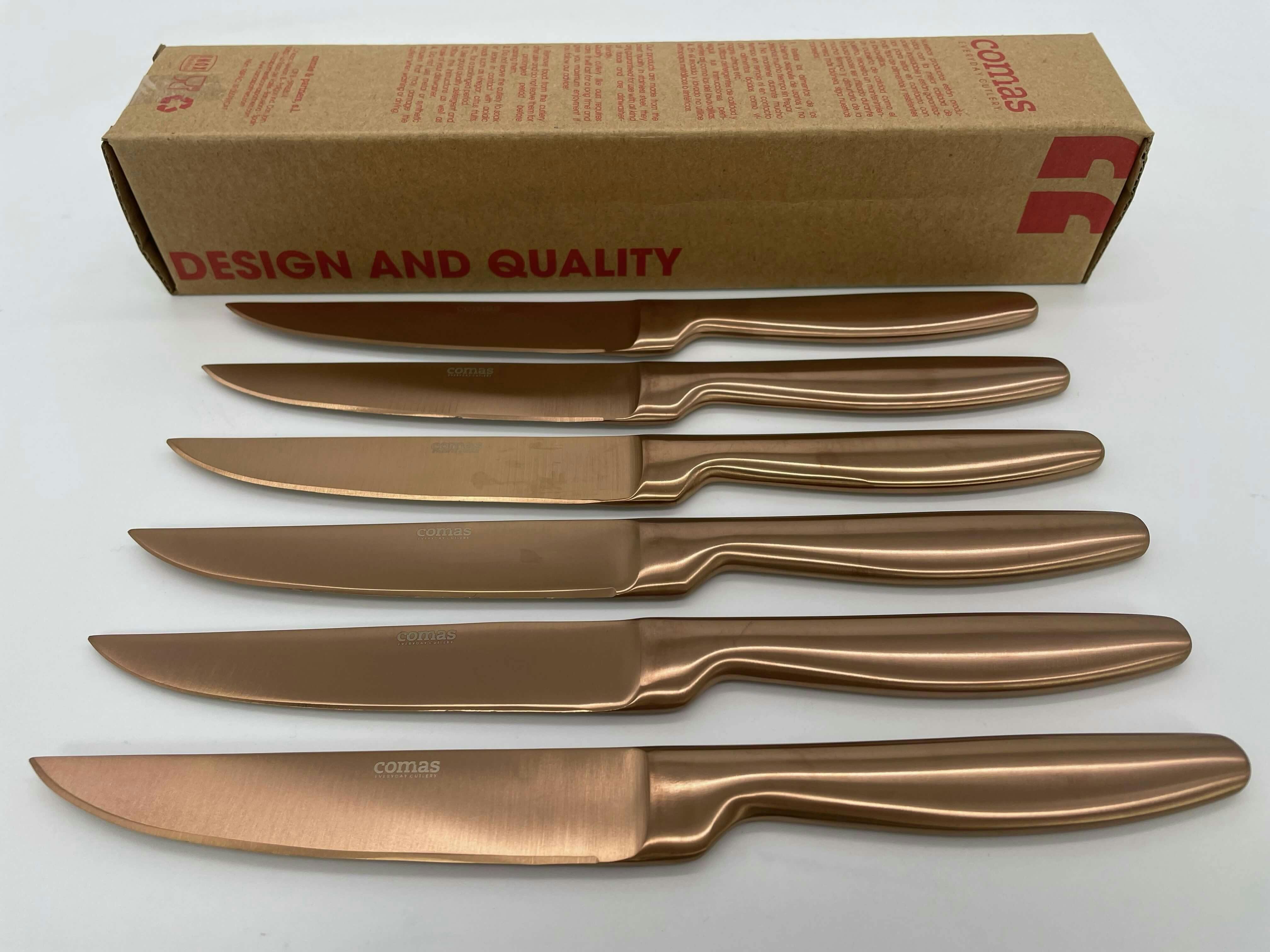6er Set Comas Steakmesser Grillbesteck edler Griff Edelstahl K6 BOJ