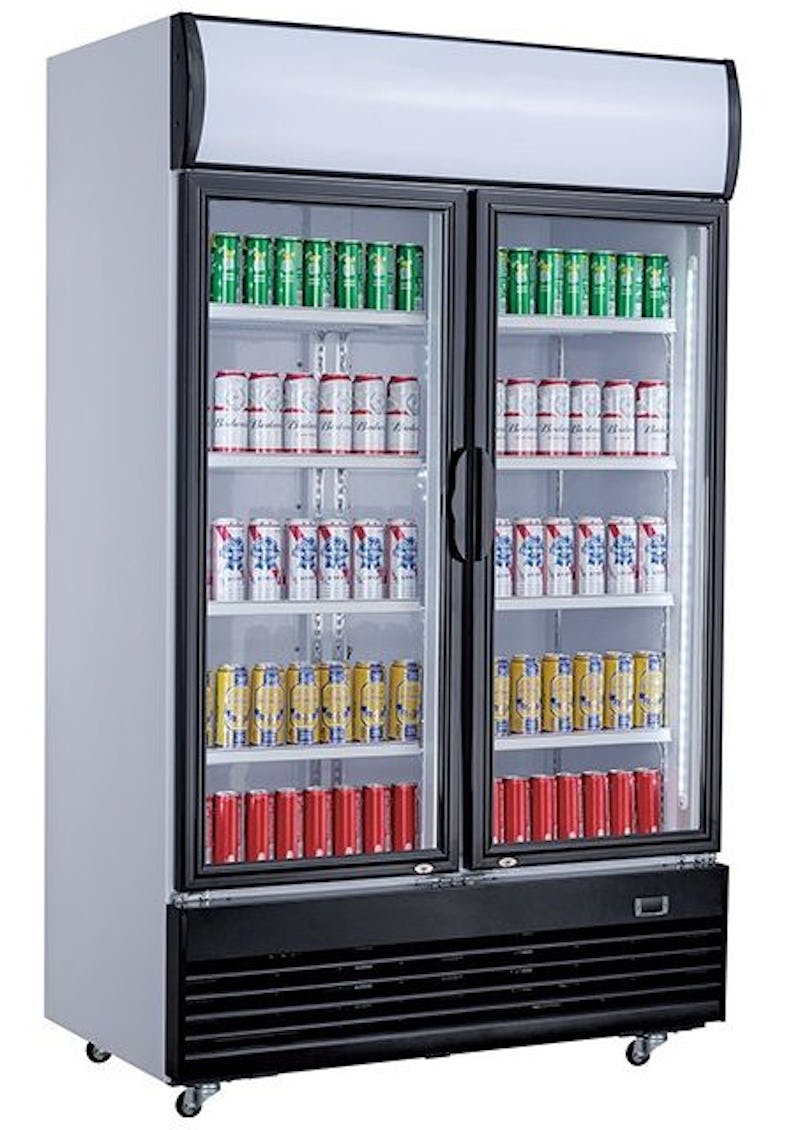 Getränkekühlschrank, 2 Türen, Werbetafel, GTK 800
