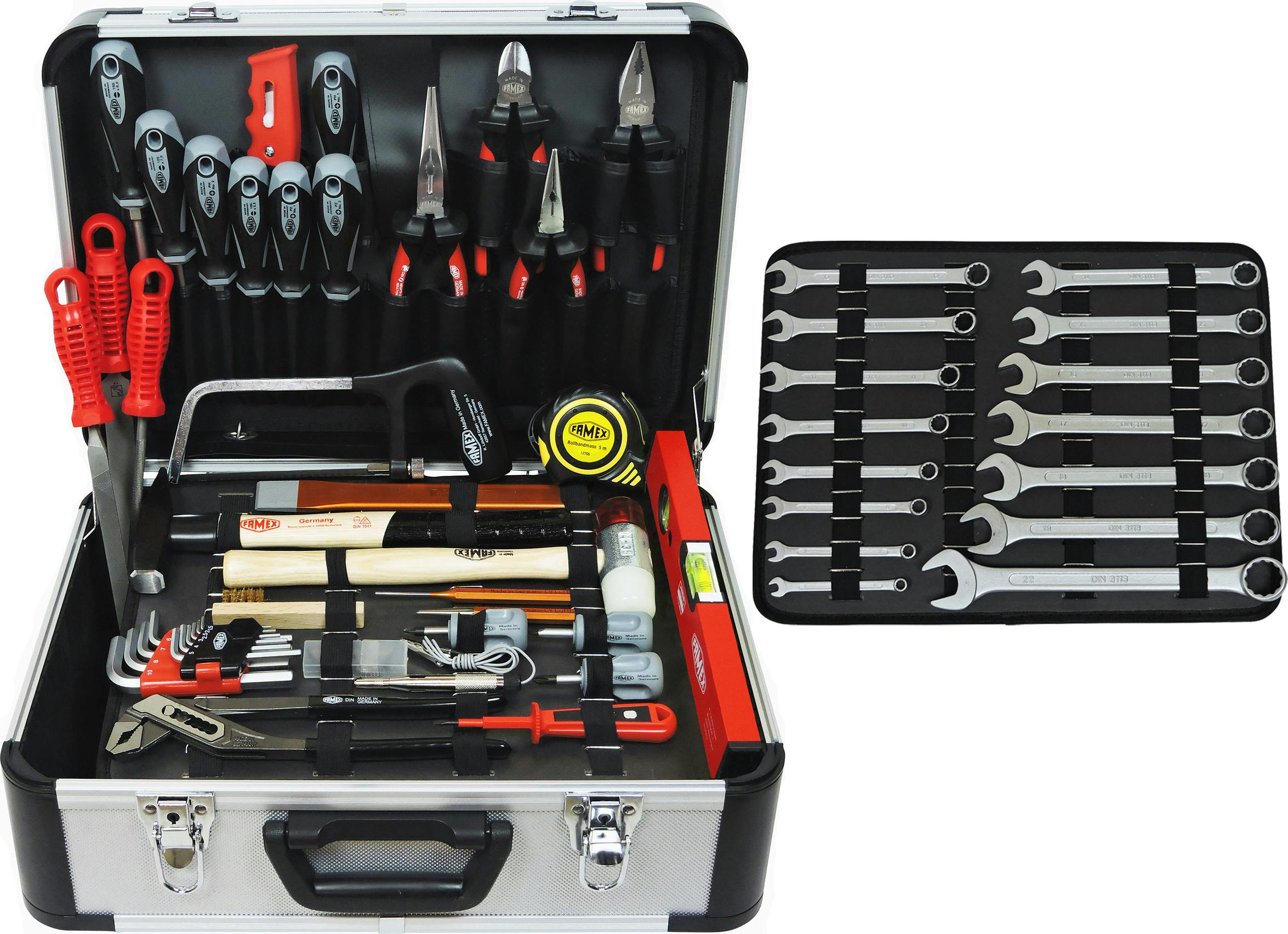 FAMEX 720-88 Profi Alu Marktplatz - Werkzeug Set | METRO PROFESSIONAL Werkzeugkoffer mit