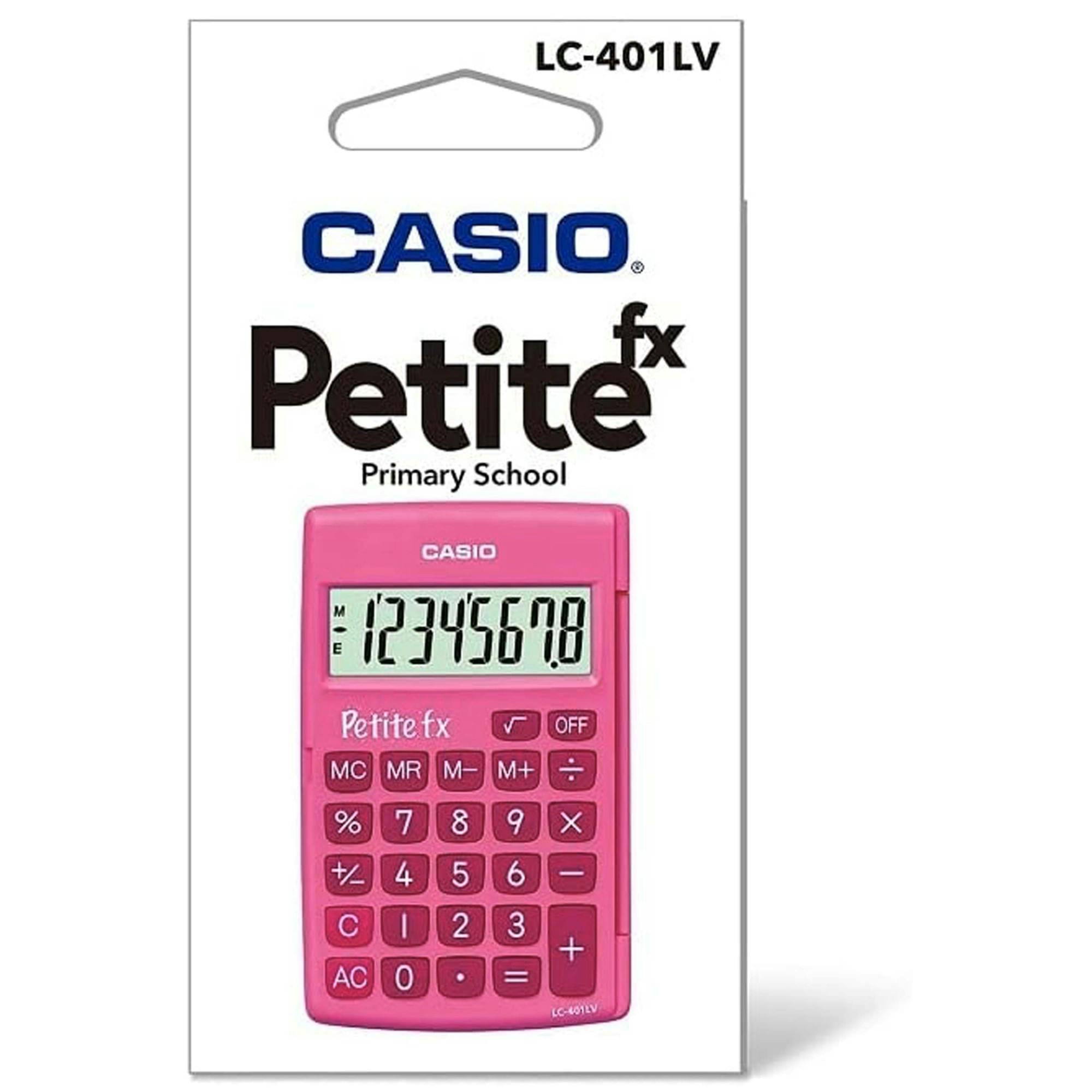 CALCOLATRICE CASIO ROSA CON DISPLAY AD 8 CIFRE PORTATILE TASCABILE