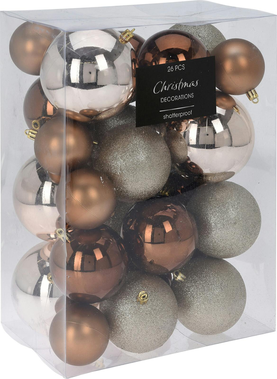 26tlg. Weihnachtskugeln Christbaumschmuck Weihnachtsbaumschmuck Glitzer