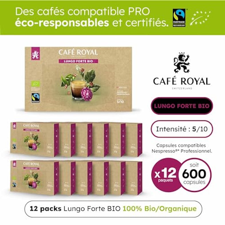 Café Royal Espresso Forte BIO - 50 Capsules pour Nespresso Pro à