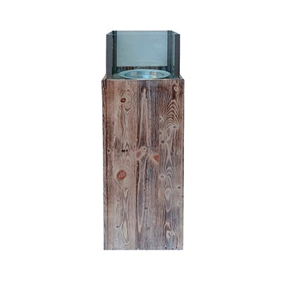 Tarrington House kandelaar, hout/glas, 31 x 31 cm, | MAKRO Webshop