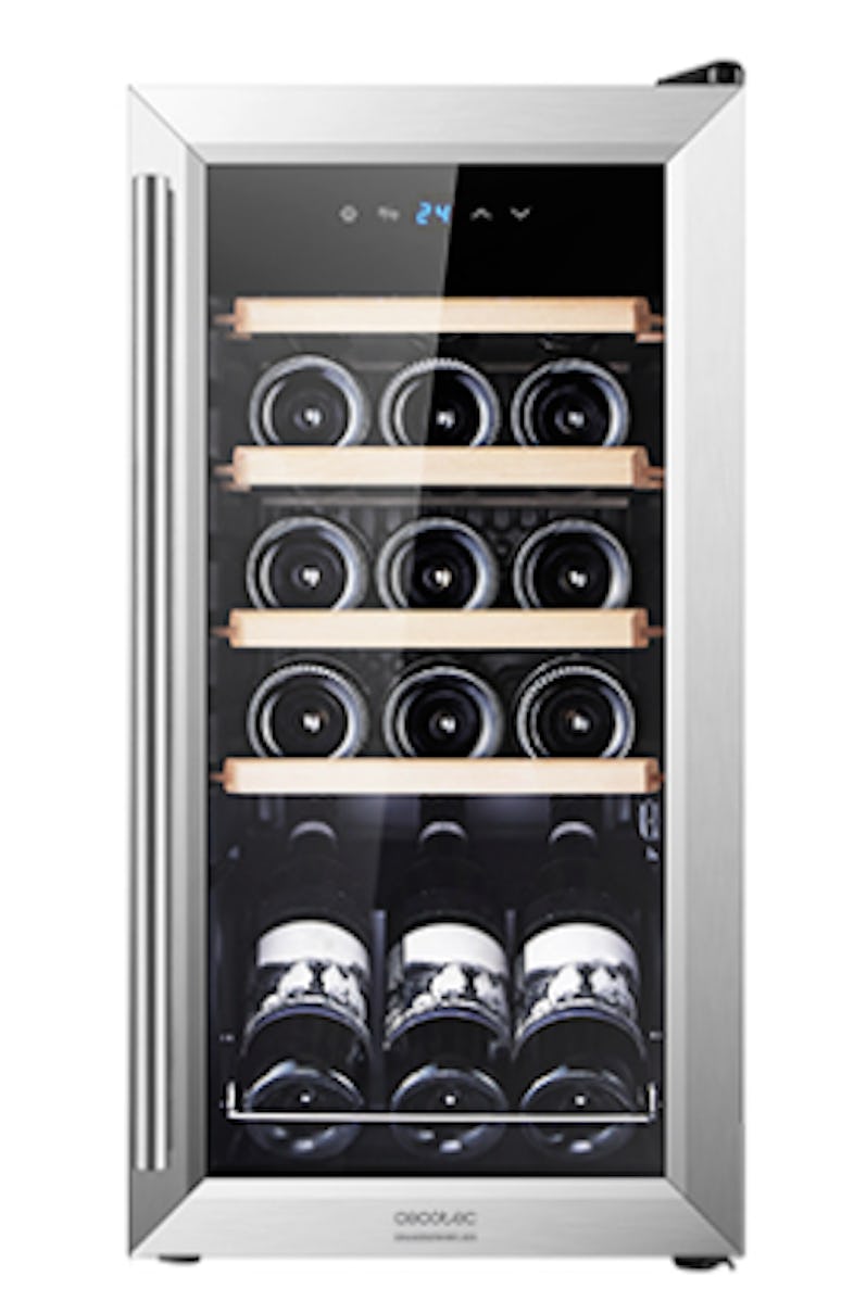 Vinoteca - Cecotec GrandSommelier 15000 Black Compressor, 15 botellas, 5  estantes, LED, Silencioso, 69 cm, Black » Chollometro