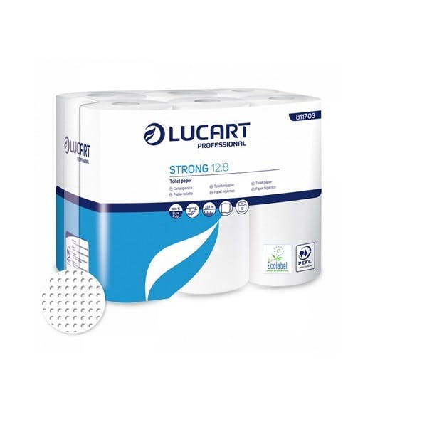 Papier wc lucart strong 12.8 lot de 96 rouleaux LUCART | METRO