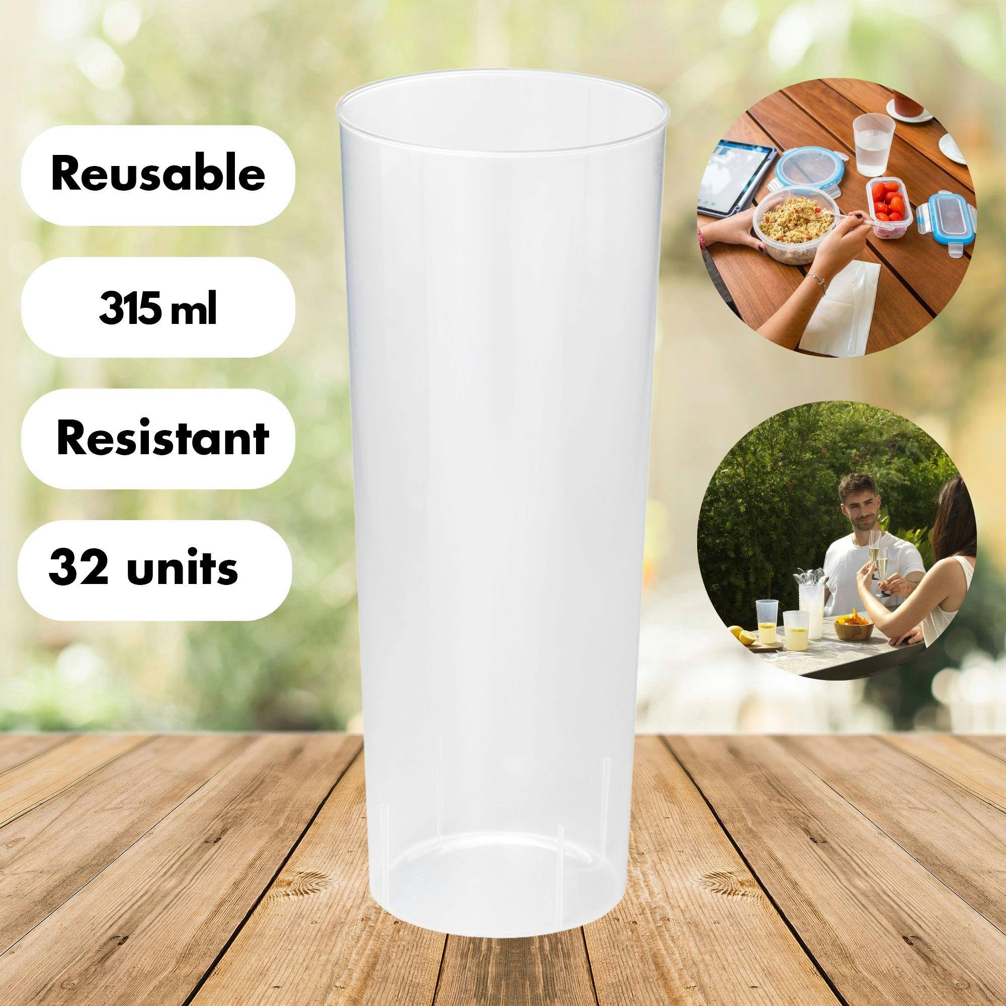 Vaso de agua ECO reutilizable (330 ml)