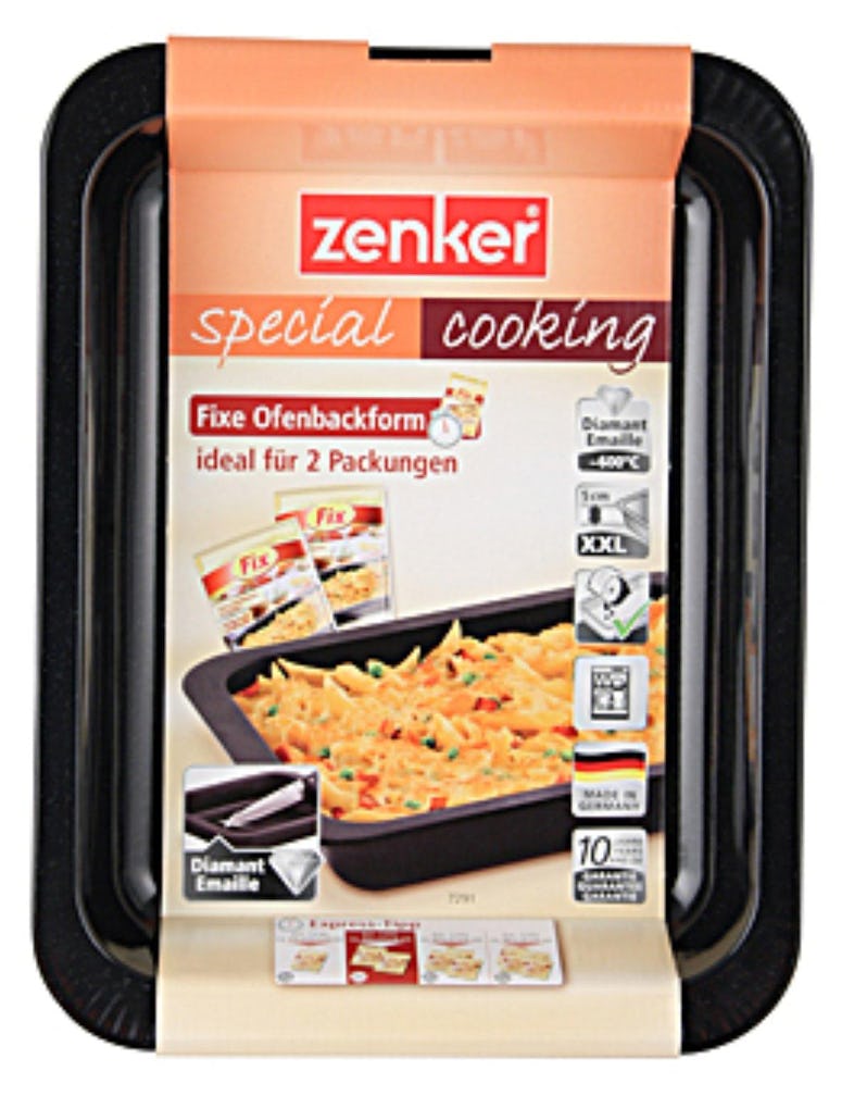 Plat à four XXL rectangle 40 x 29 cm en acier émaillé Spécial Cooking Zenker