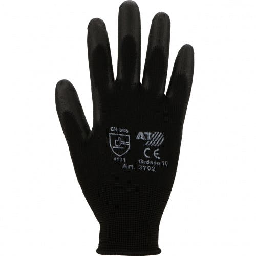 PU Schwarz Handschuhe arbeiten Polyurethan Beschichtete Schutz der Arbeit 