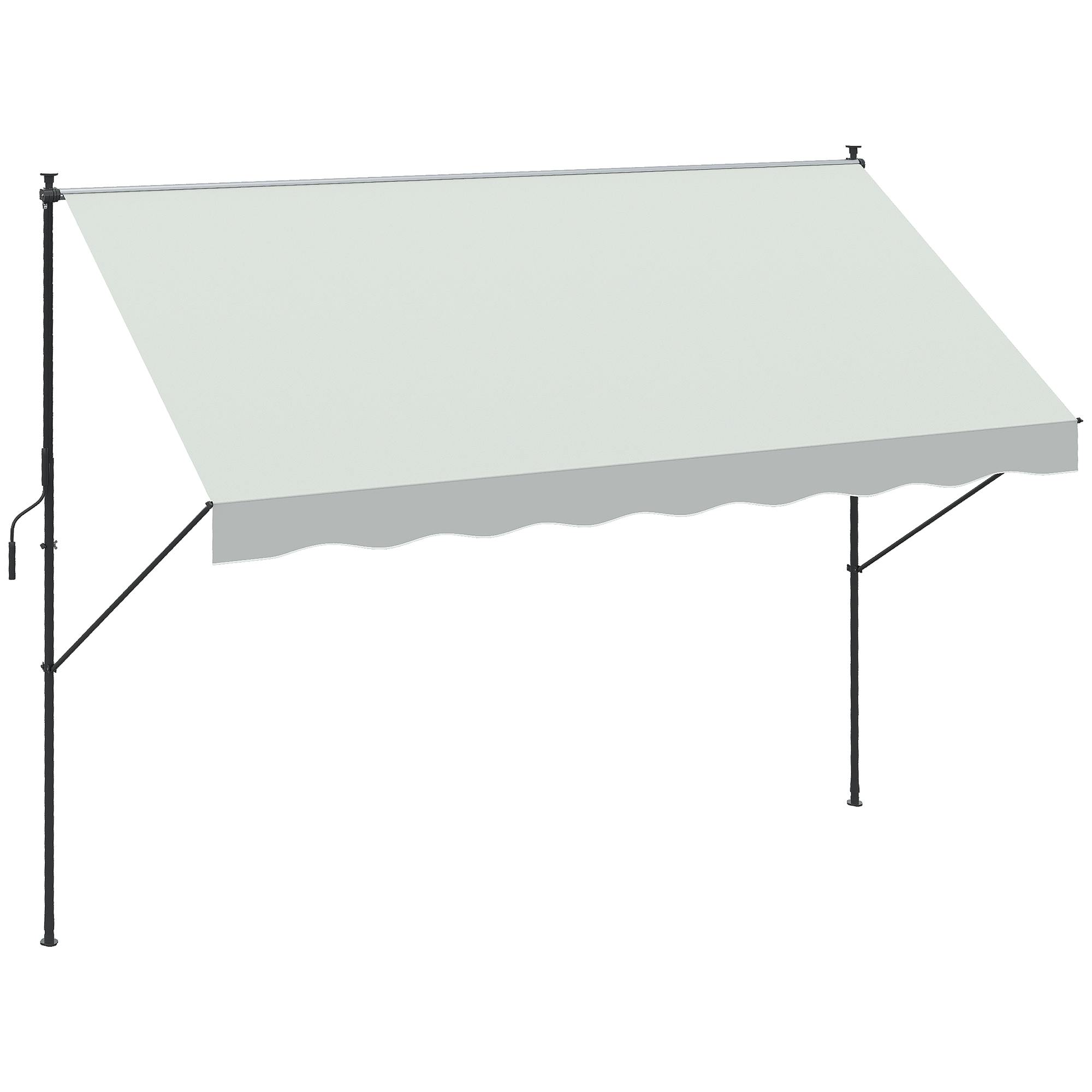 Outsunny Toldo Vertical Enrollable con Manivela Protección UV para Interior  y Exterior Balcón Porche Terraza 140x250 cm Gris