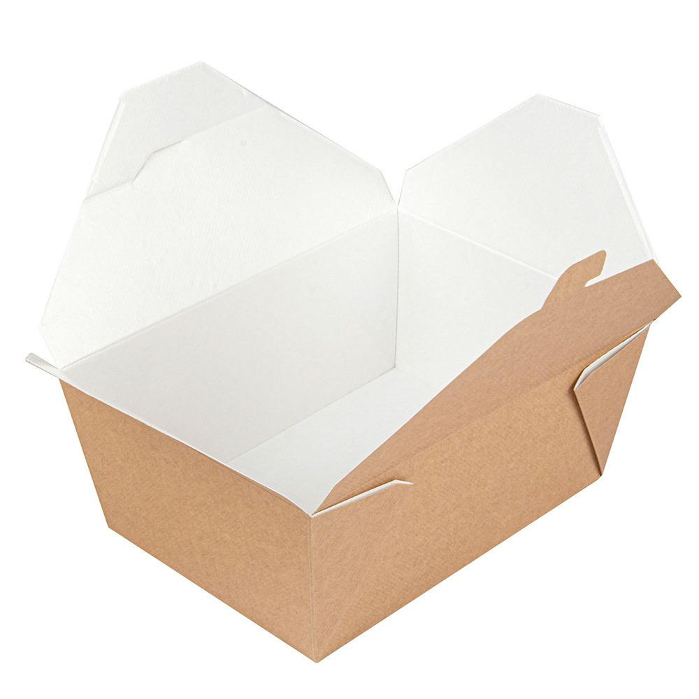 Boîte repas micro-ondable Américaine carton kraft 2.91 L x 50