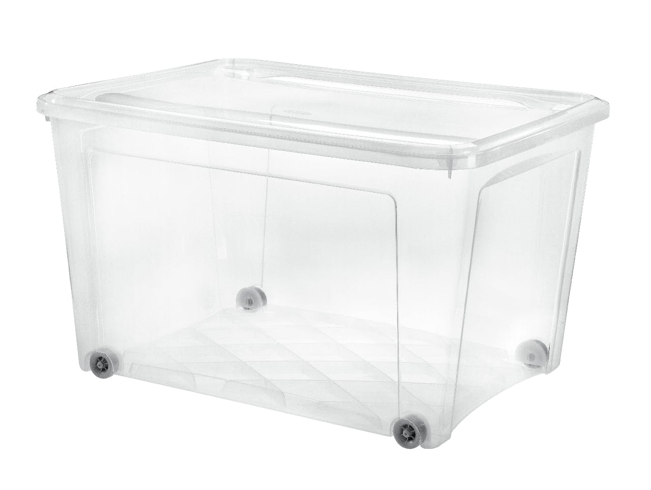 aro Combi Box, 78 x 58 x 47 cm, 145 l, mit Rädern, transparent METRO