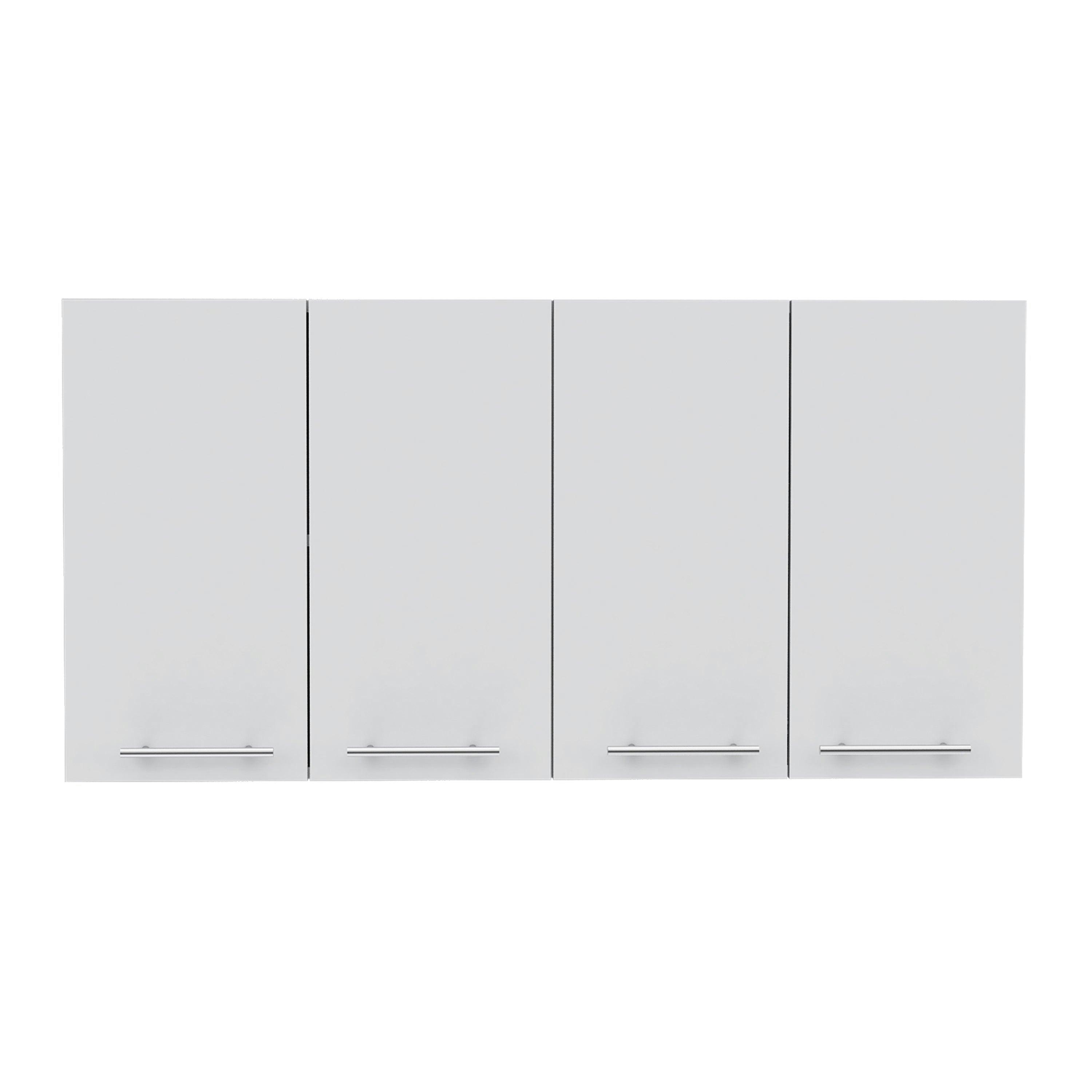 Mueble de Pared Hasselt para cocina con gabinetes y estanterías interiores  Gris / Rovere