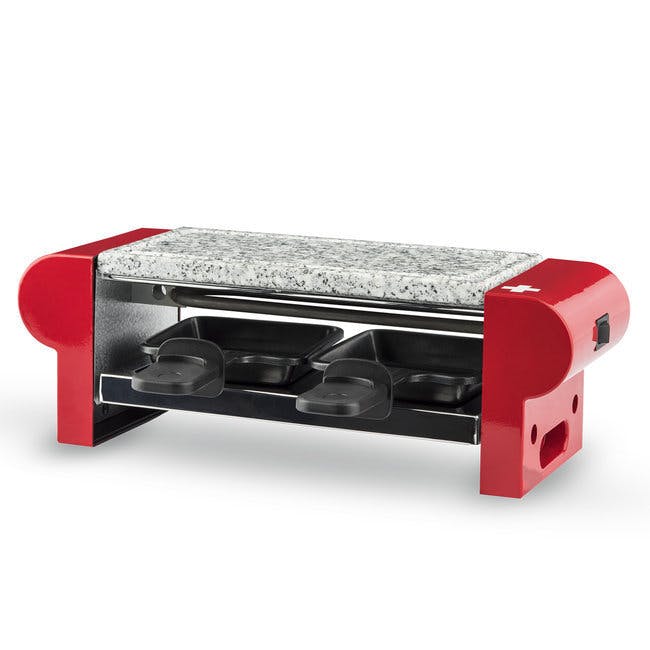 Tarrington House Grelhador Raclette RG1213, metal/pedra/plástico, 47.5 x 34  x 12.5 cm, 1200 W, antiaderente, para 8 pessoas, com termóstato, preto