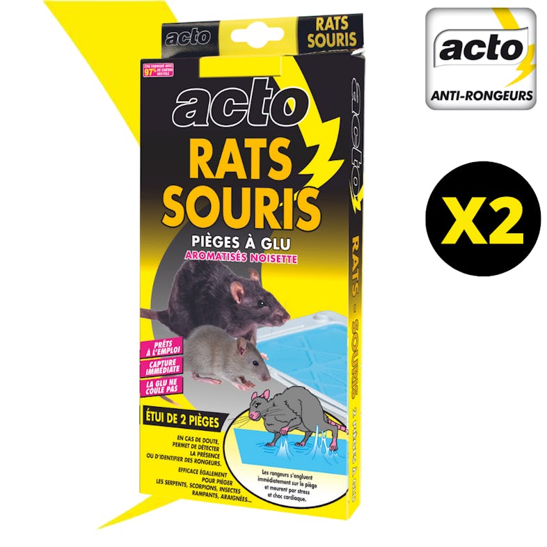 Piège à Glu ACTO RATS-SOURIS - Capture Immédiate des Rongeurs et