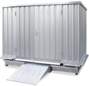Gefahrstoff-Container, f. wasserg./brennbare Stoffe, Lagerung passiv