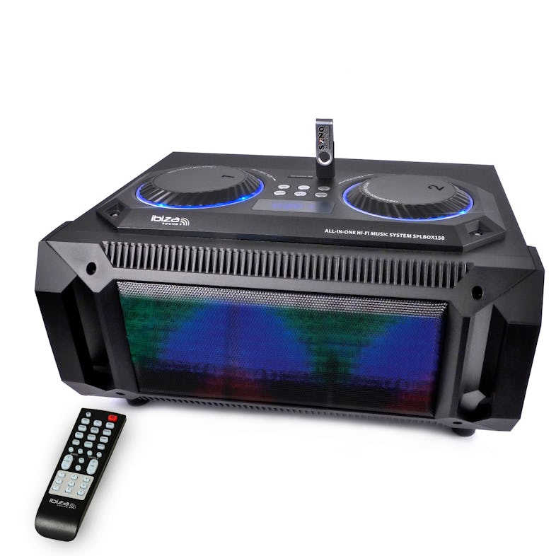 Enceinte autonome Karaoke USB Bluetooth 300W PARTY-8LED Tuner